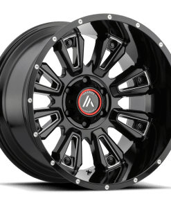 WHEEL AB808 20X9 6X5.5 G-BLK MILL 18MM GLOSS BLACK MILLED